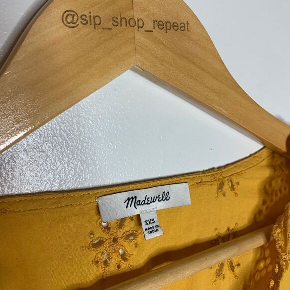 Madewell eyelet wrap blouse. XXS - Picture 4 of 5